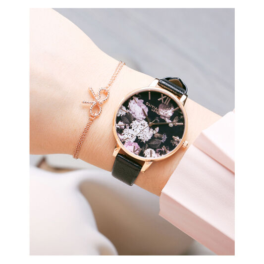 Vintage Bow Chain Bracelet Rose Gold
