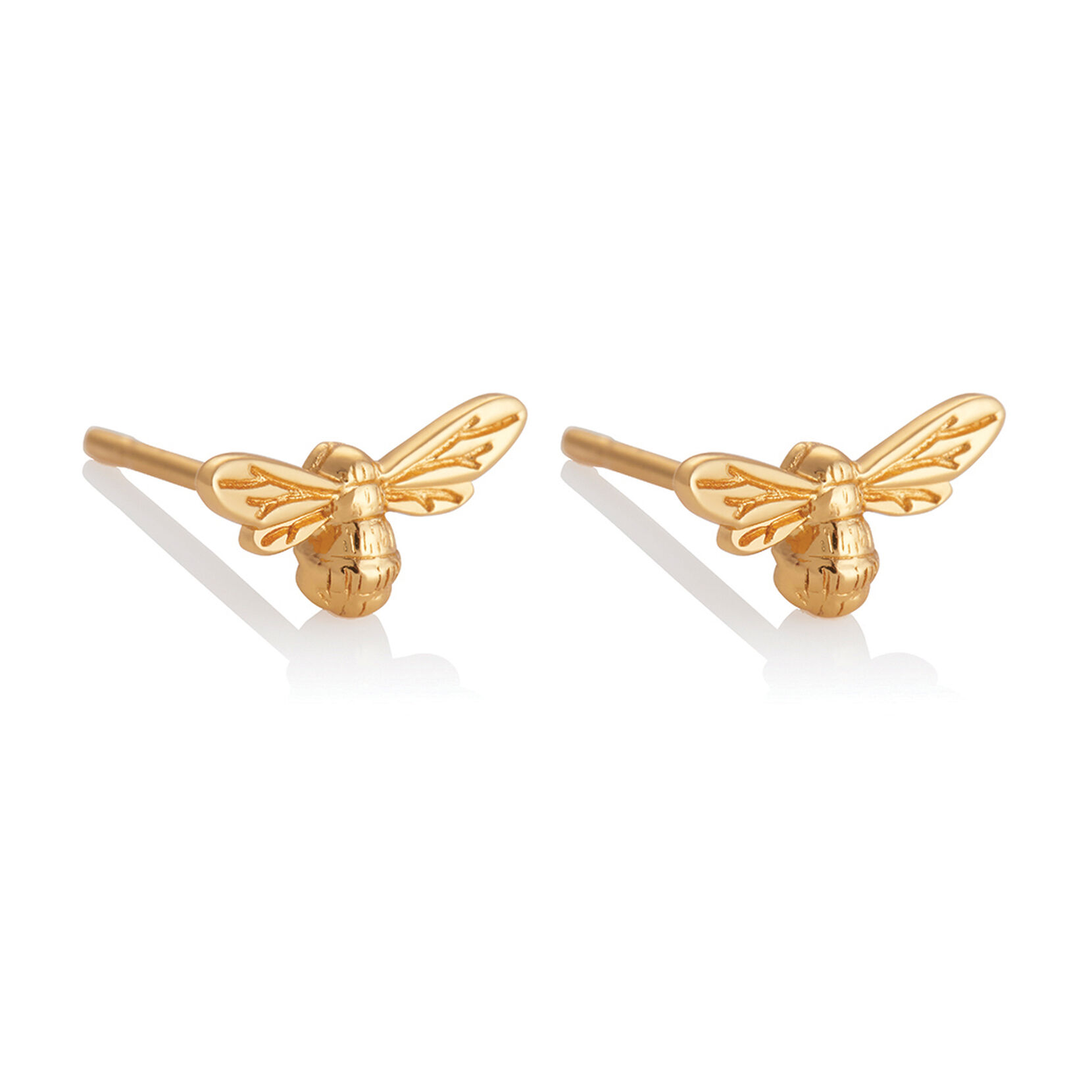Lucky Bee Gold Bee Stud Earrings