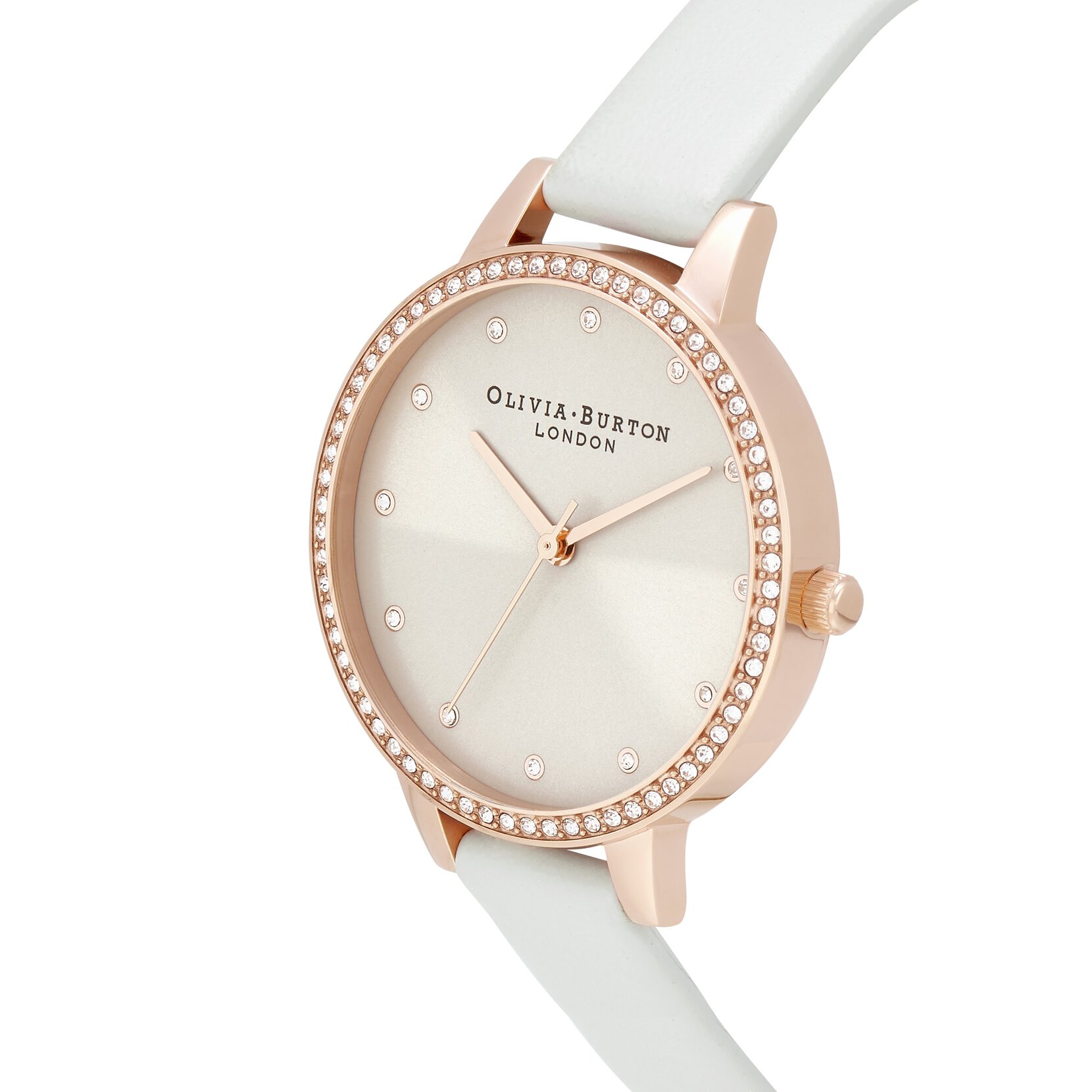 34mm Rose Gold & Blush Leather Strap Watch