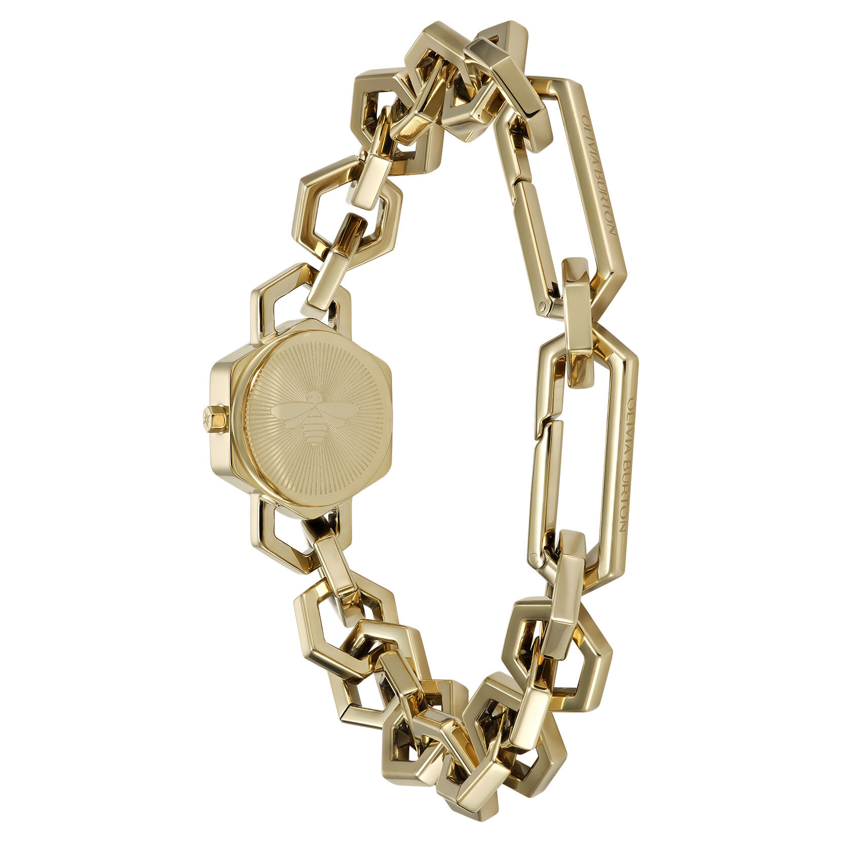 20mm Hex Link Mini Gold Bracelet Watch