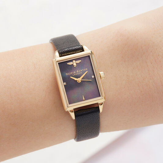 Bee Hive Black Mother of Pearl, Black & Gold