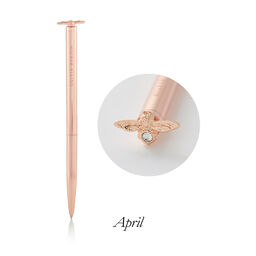 Celebration Bee Pen&nbsp;Crystal & Rose Gold April