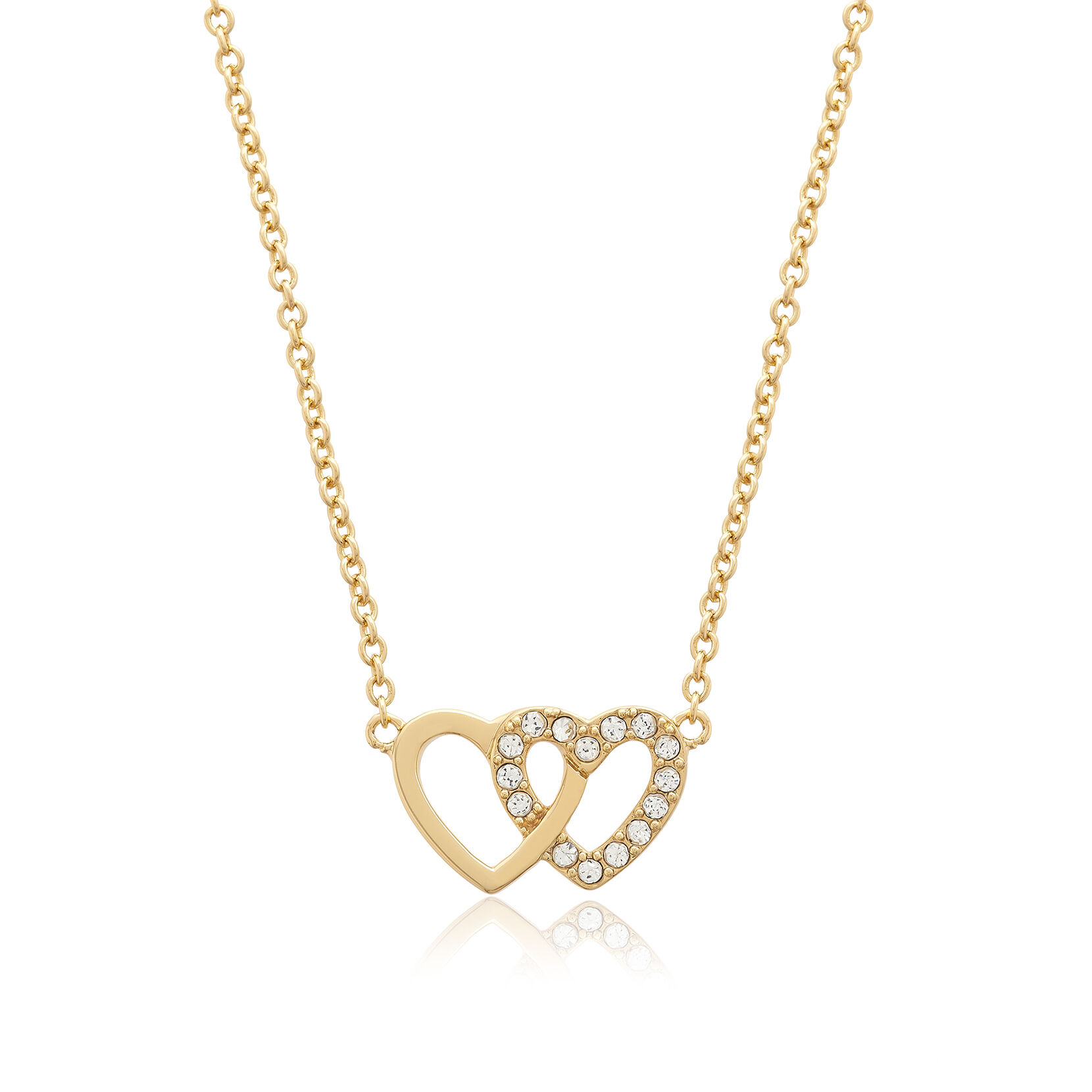 Classic Heart Bracelet & Necklace Gift Set Gold