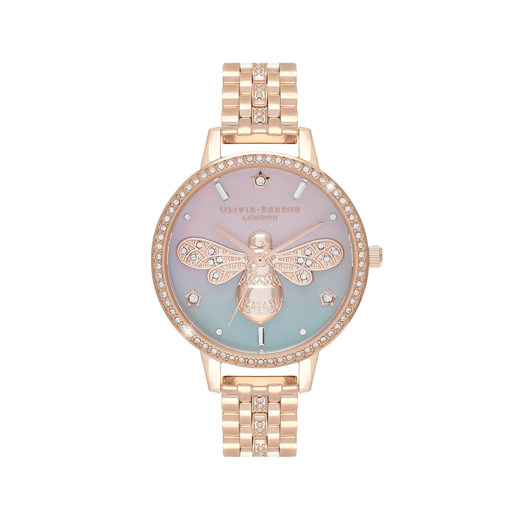 Sparkle Bee 34mm Ombre & Rose Gold Bracelet Watch