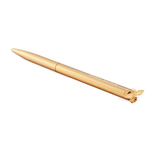 Celebration Bee Pen Light Topaz Crystal & Gold Nov