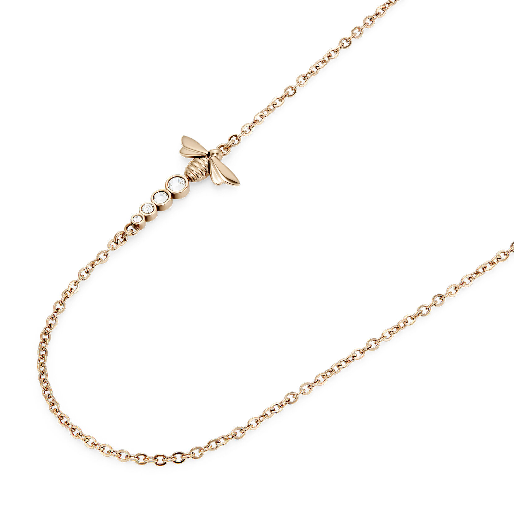 Ever Stacked Bee Rose Gold Plated Stacking Necklace