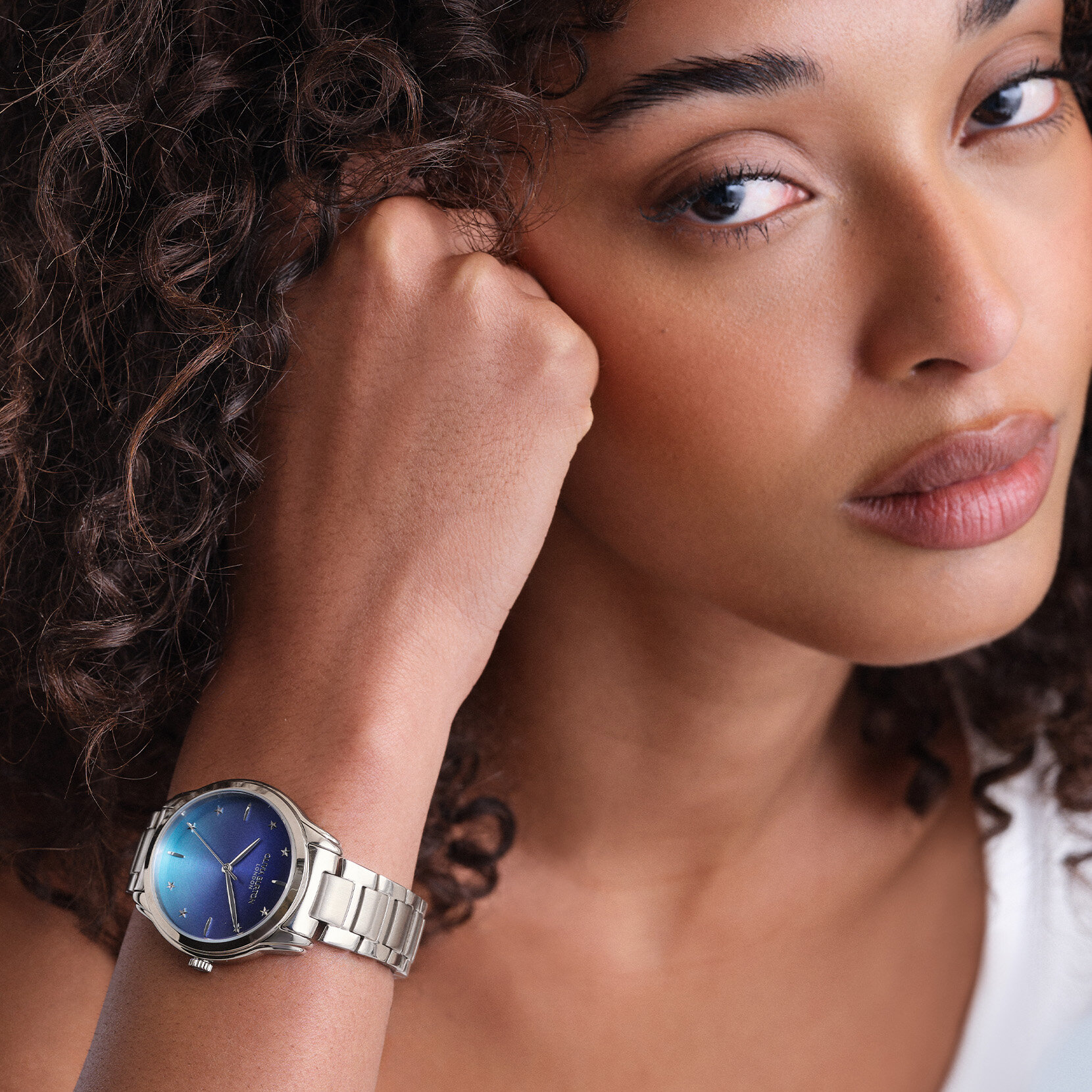 36mm Colourwave Blue Ombre & Silver Bracelet Watch