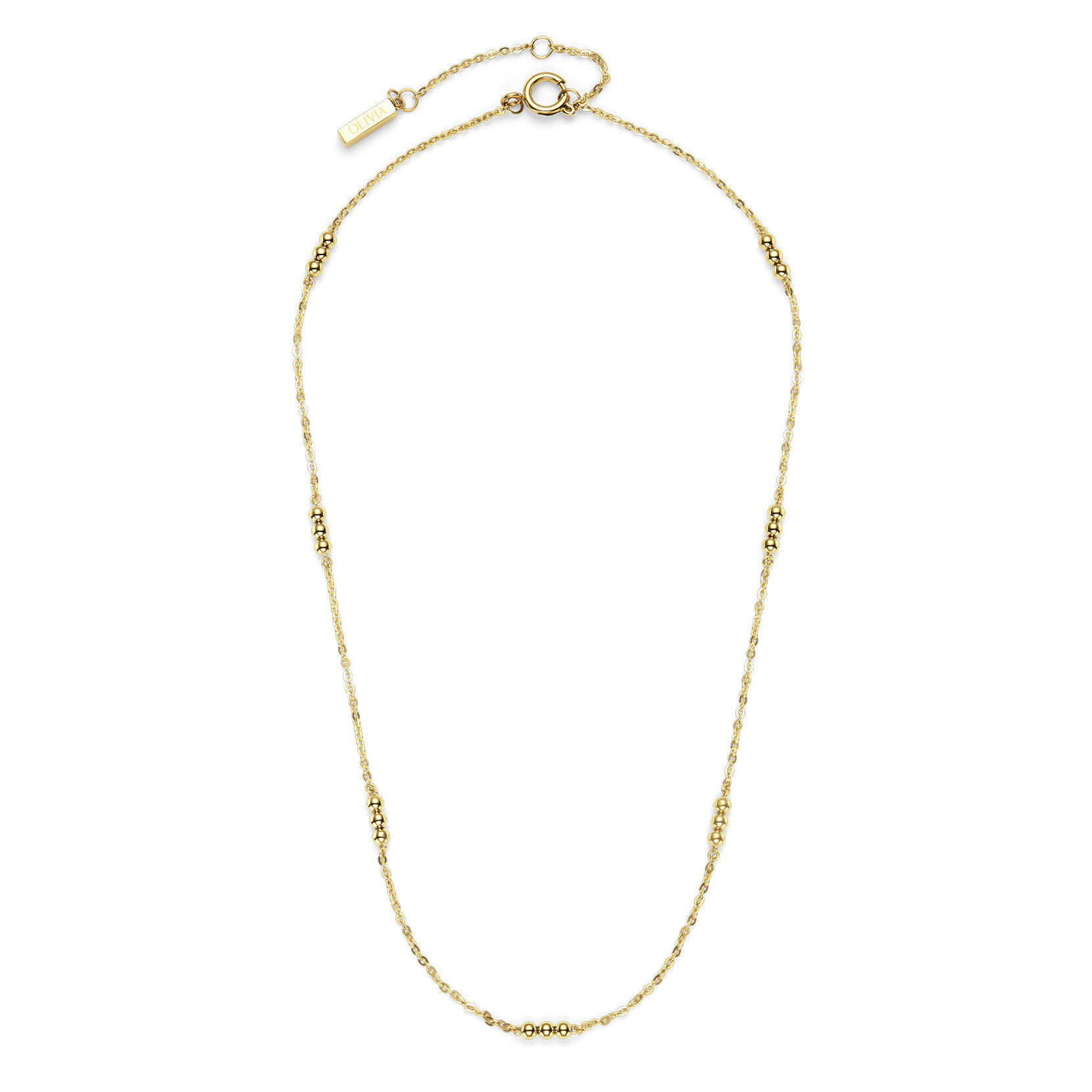 Ever Stacked Beads Gold Plated Stacking Necklace