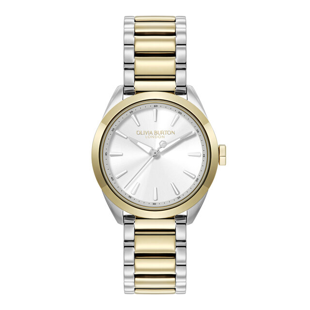 34mm Geo White & Two Tone Bracelet Watch