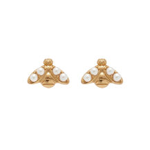 Gold Bee Stud Earrings