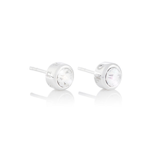 BeJewelled Classics Round Stud Earring Rhodium