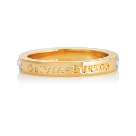 Rainbow Baguette Ring Gold (L)