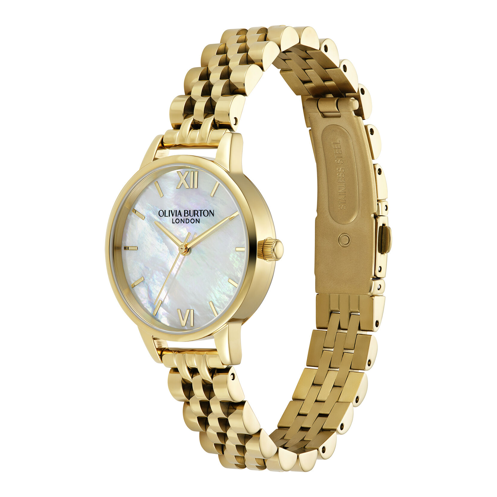 Classic 30mm White Gold Bracelet Watch Olivia Burton London