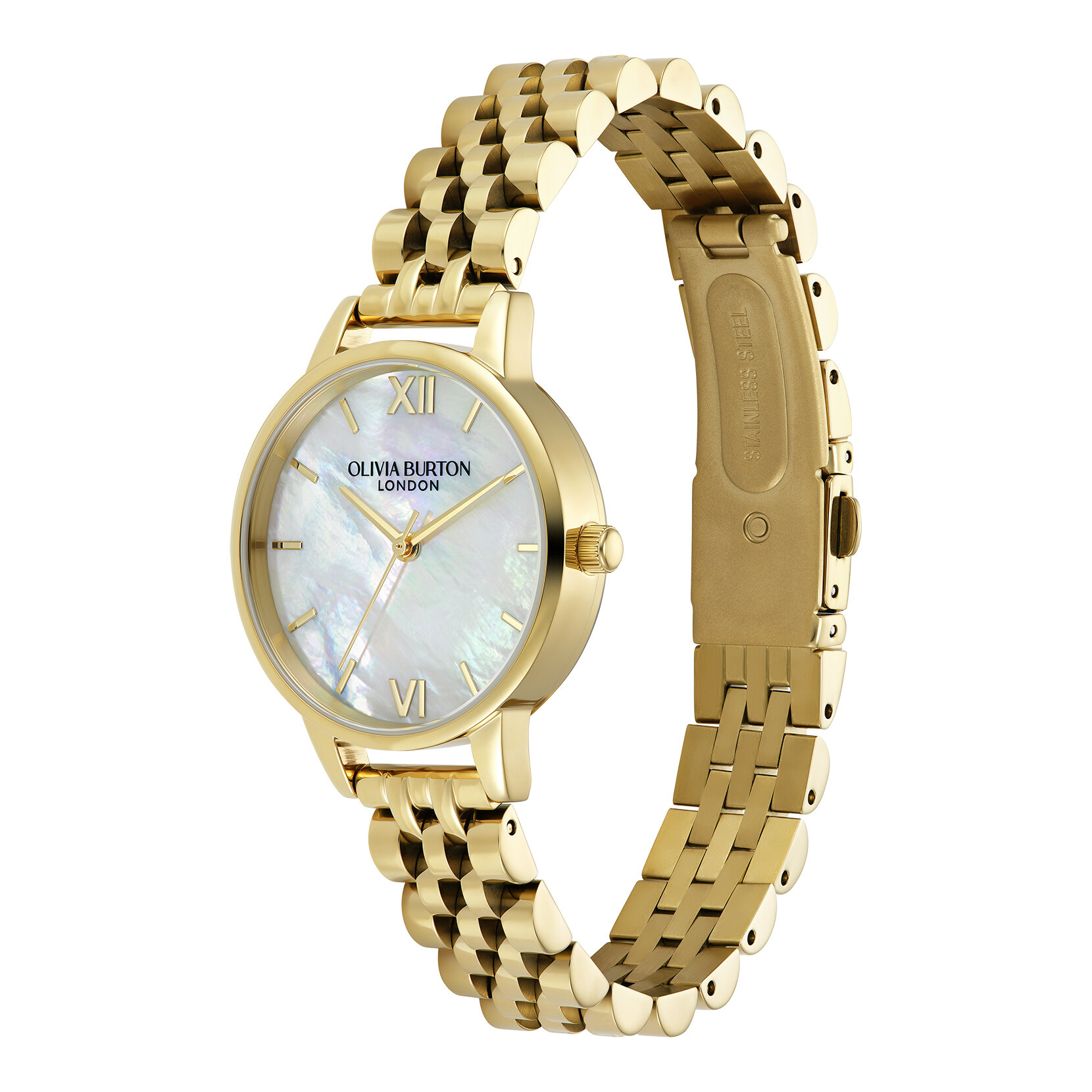 30mm White & Gold Bracelet Watch