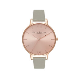  Big Dial Grey & Rose Gold Watch 