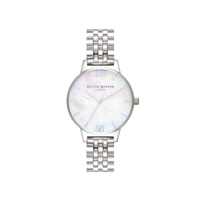  Mother of Pearl White Bracelet, Silver 