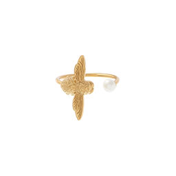  Pearl Bee Ring Gold  