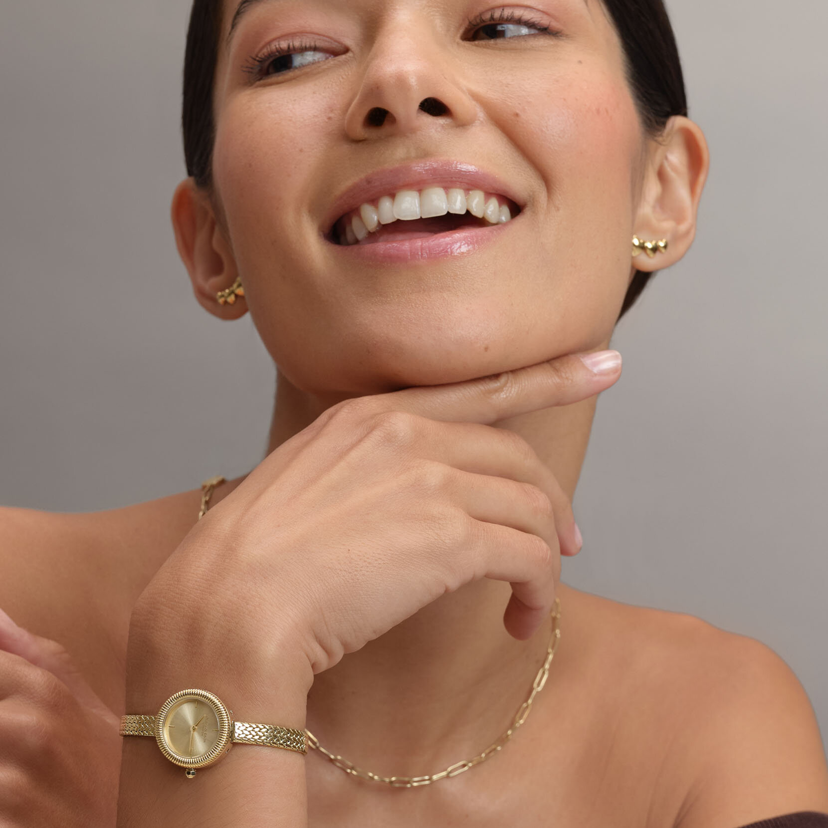 20mm Finery Gold Mesh Watch