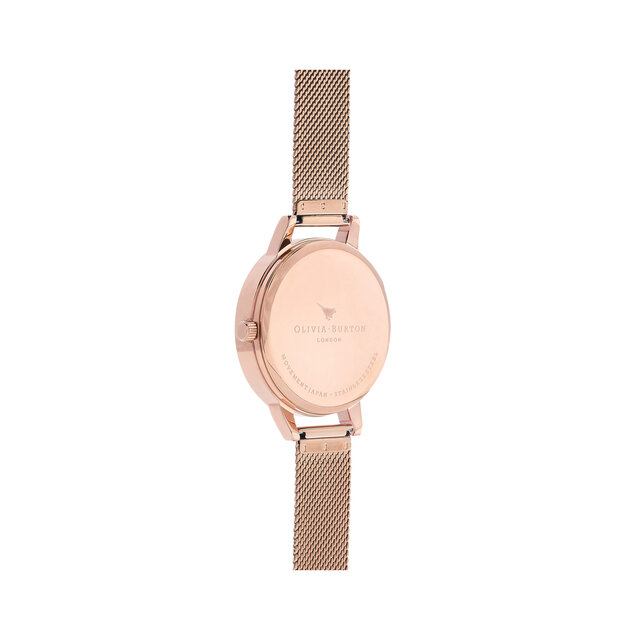 30mm Purple & Rose Gold Mesh Watch