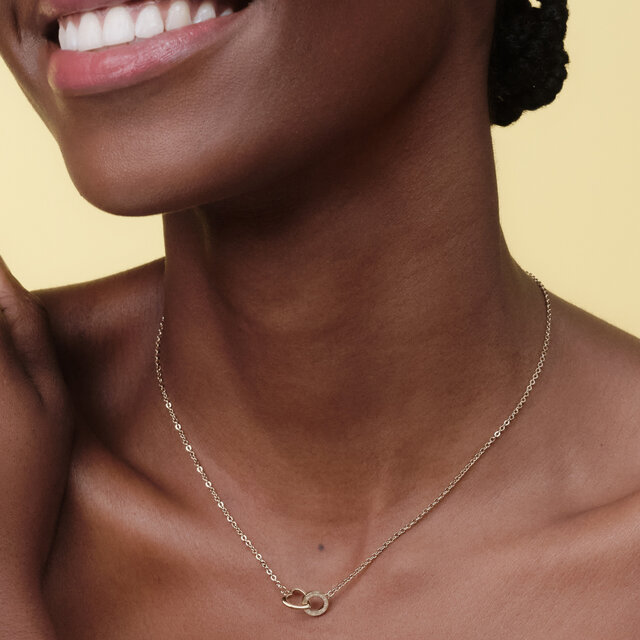 Kindred Interlink Heart Gold Plated Necklace