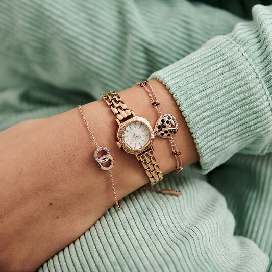 Rainbow Pale Rose Gold Bracelet