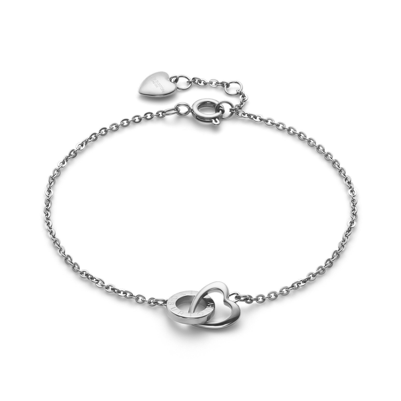 Kindred Interlink Heart Silver Tone Bracelet