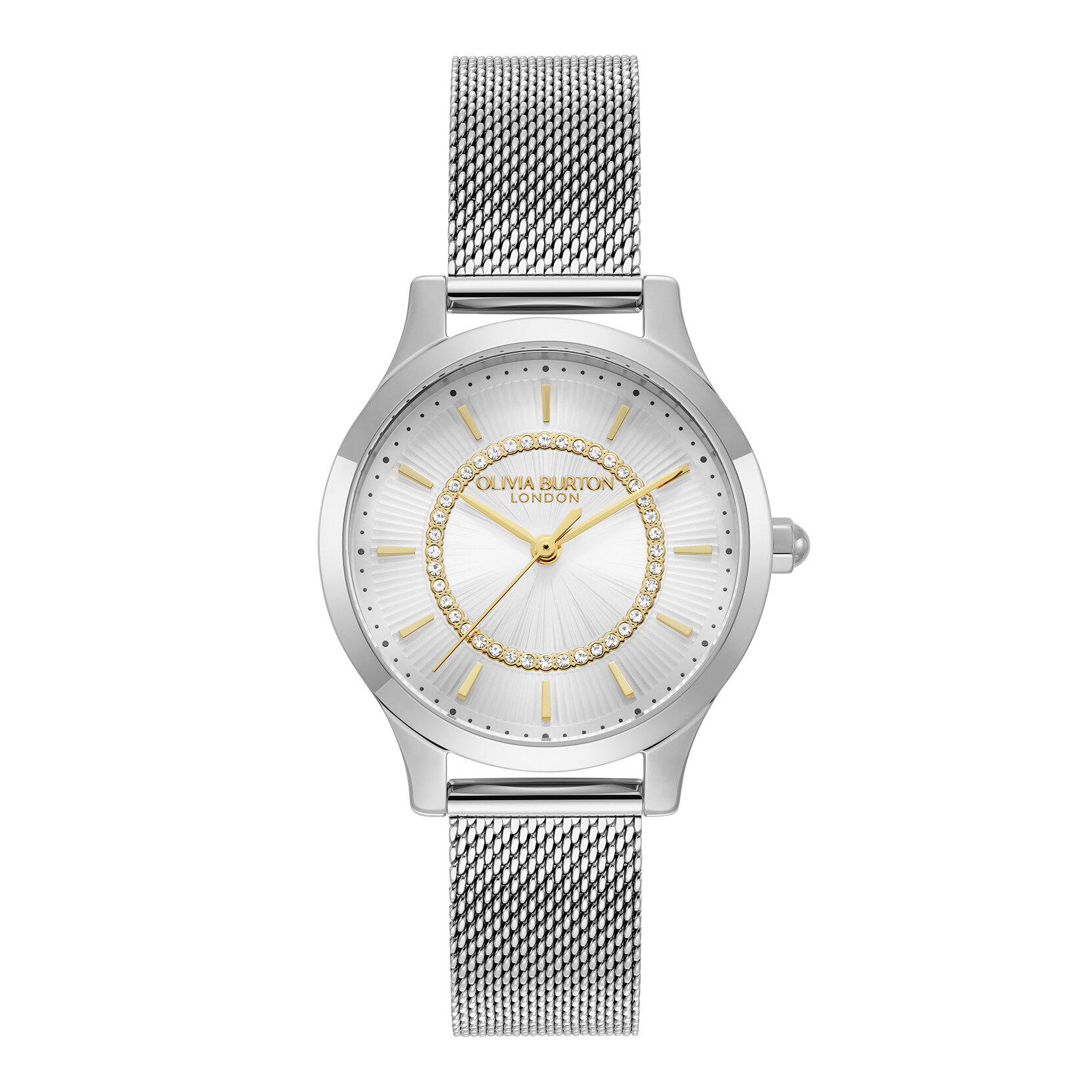 30mm Wonderlust White & Silver Mesh Watch
