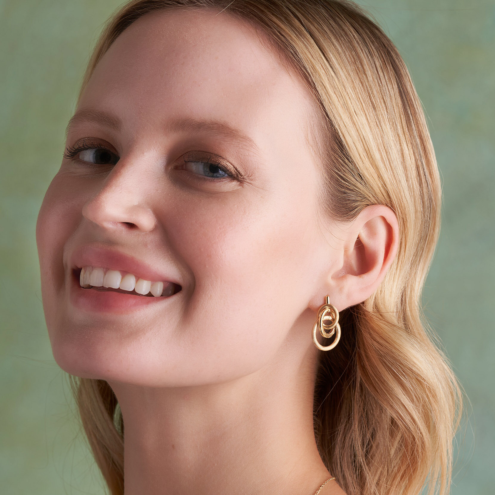 Encircle Gold Plated Earrings