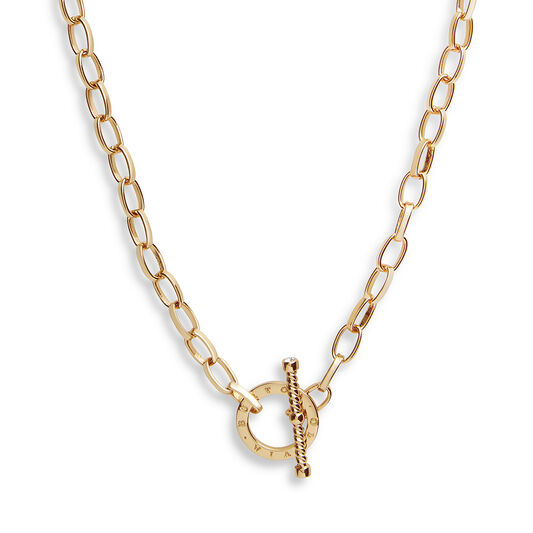 Bejeweled Classics Gold Tbar Necklace