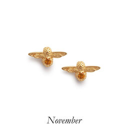 Celebration Bee Studs Gold & Citrine