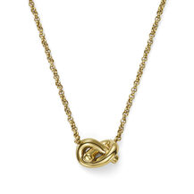 Lover's Knot Gold Plated Necklace