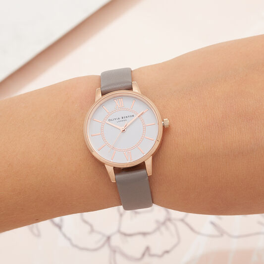 Wonderland London Grey & Rose Gold Watch