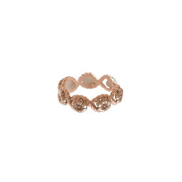  Floral Charm Rope Ring Rose Gold 