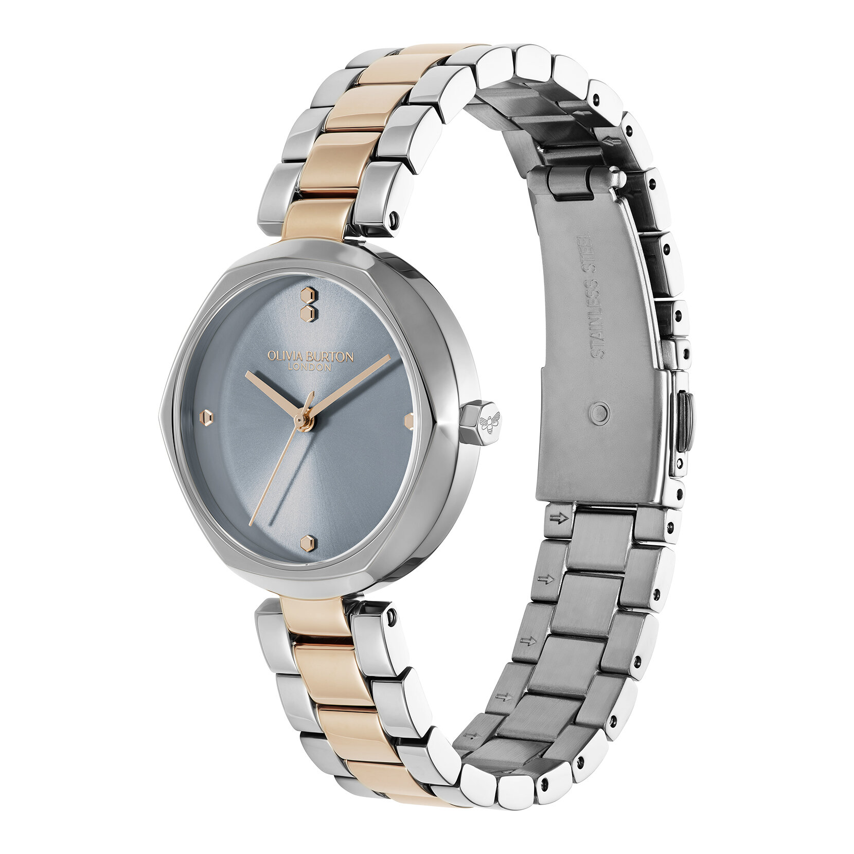 32mm Dimension T-Bar Chalk Blue & Two Tone Bracelet Watch