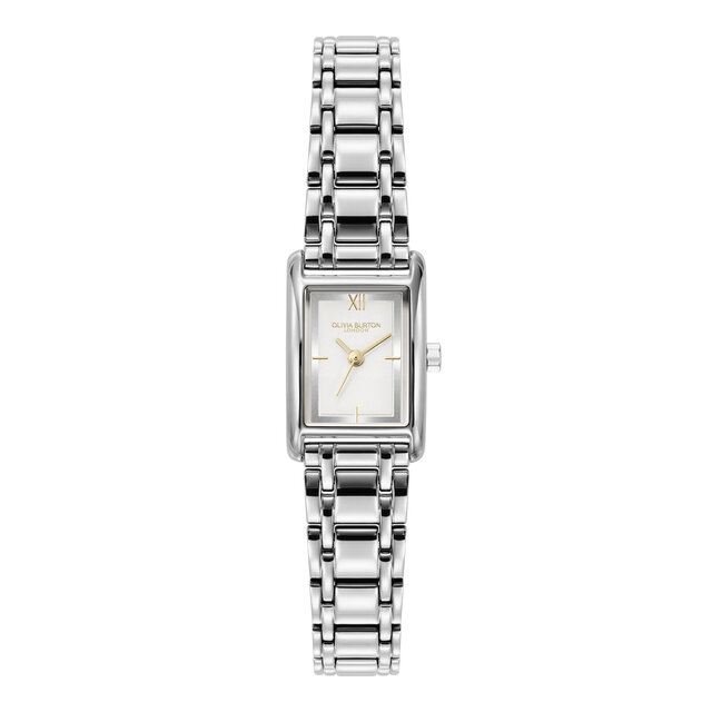 16mm Mini Grove White & Silver Bracelet Watch