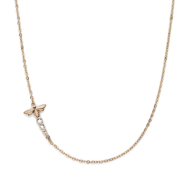 Ever Stacked Bee Rose Gold Plated Stacking Necklace