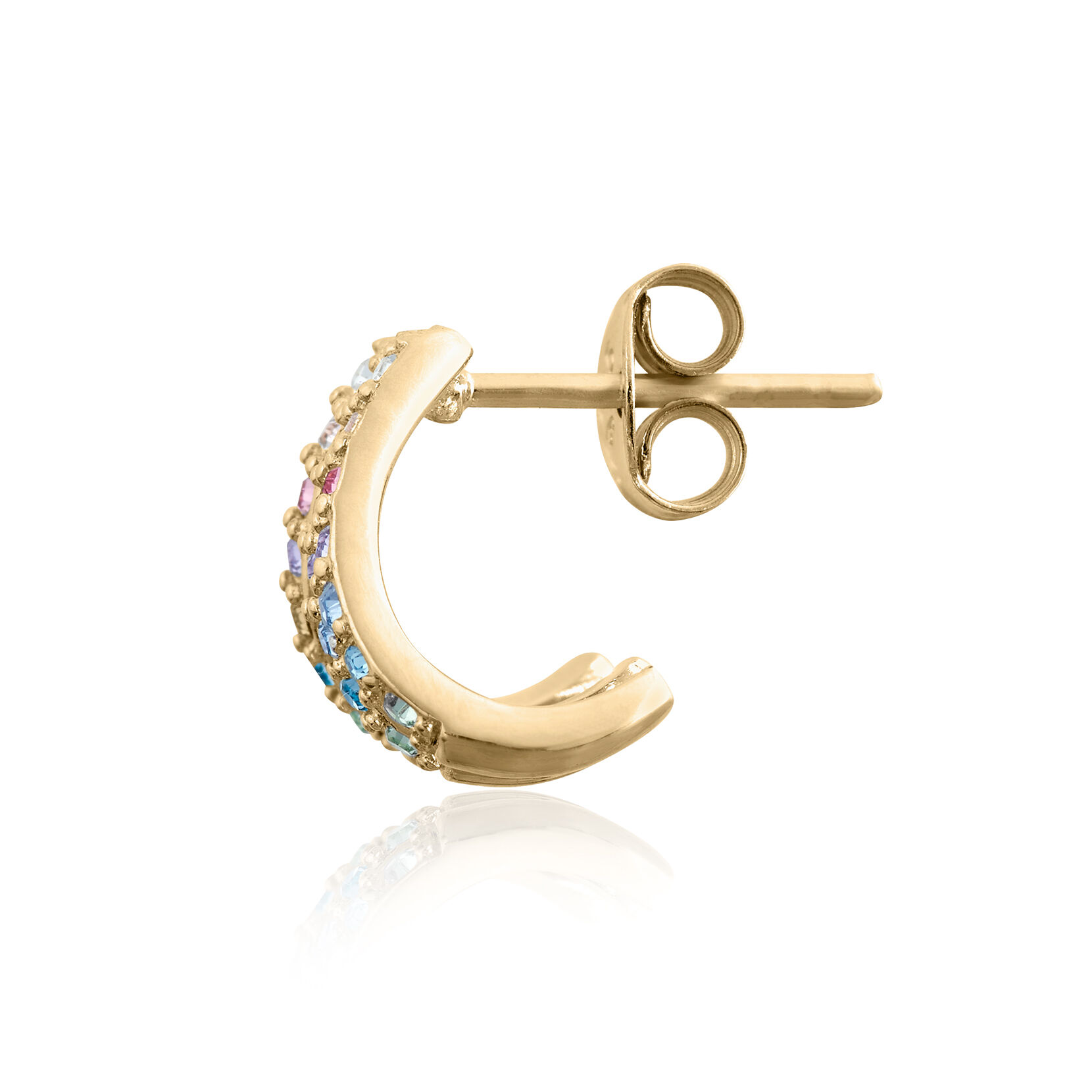 Rainbow Claw Earrings Gold