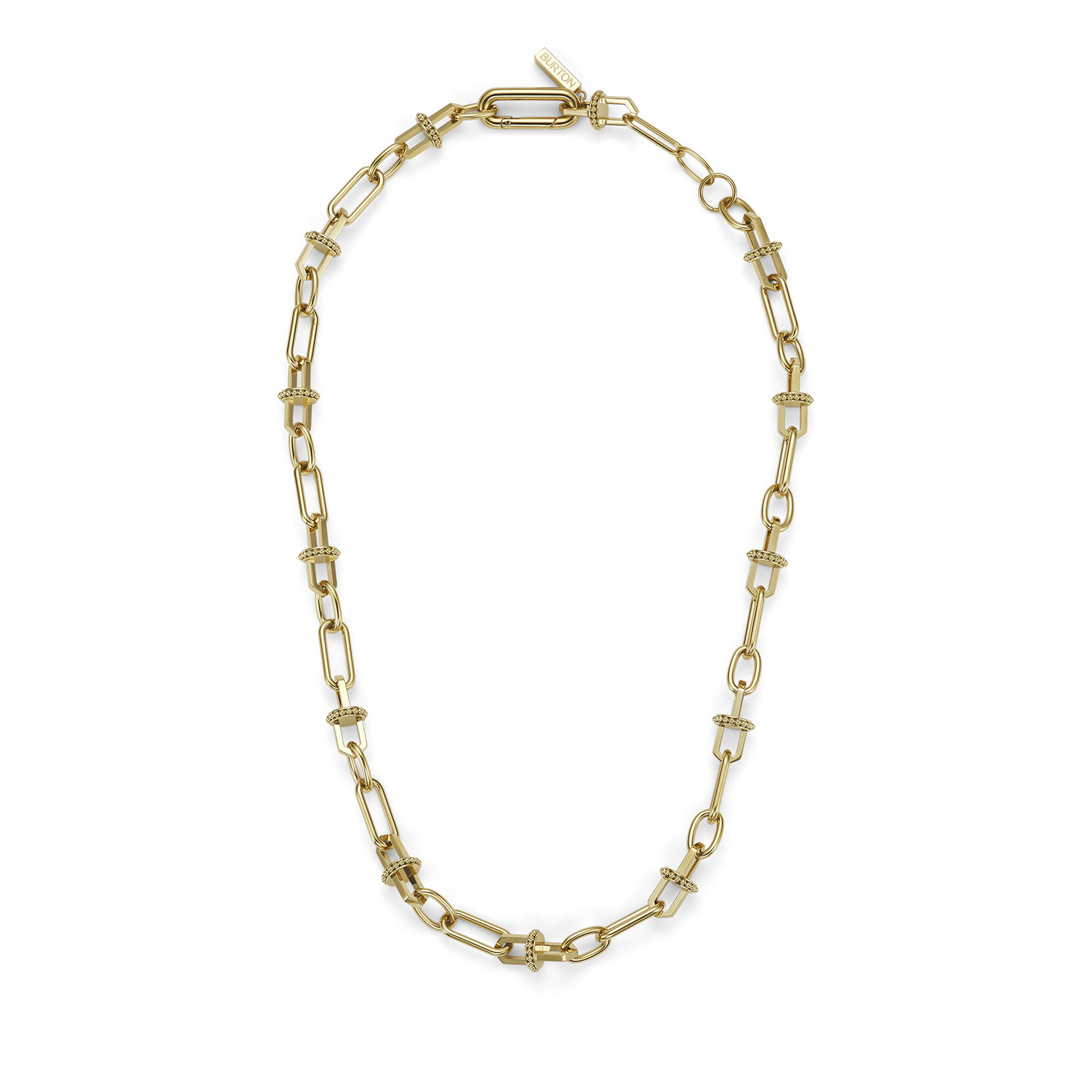 Mini Anchor Link Gold Plated Necklace