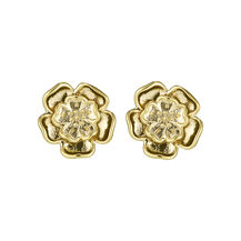 Tudor Rose Gold Plated Stud Earrings