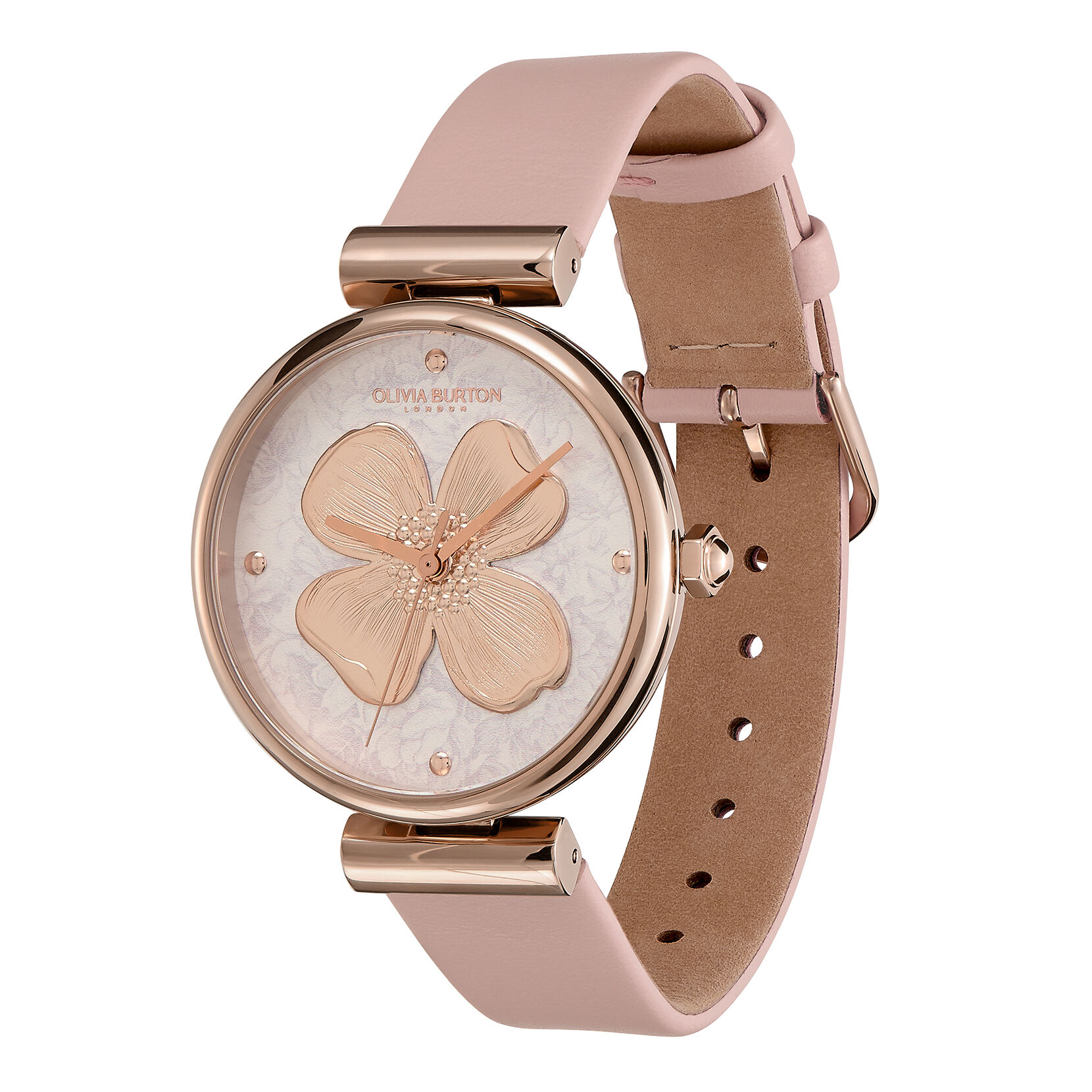 最新のデザイン Signature 36mm Dogwood T-Bar Rose Gold & Blush Leather Strap 時計