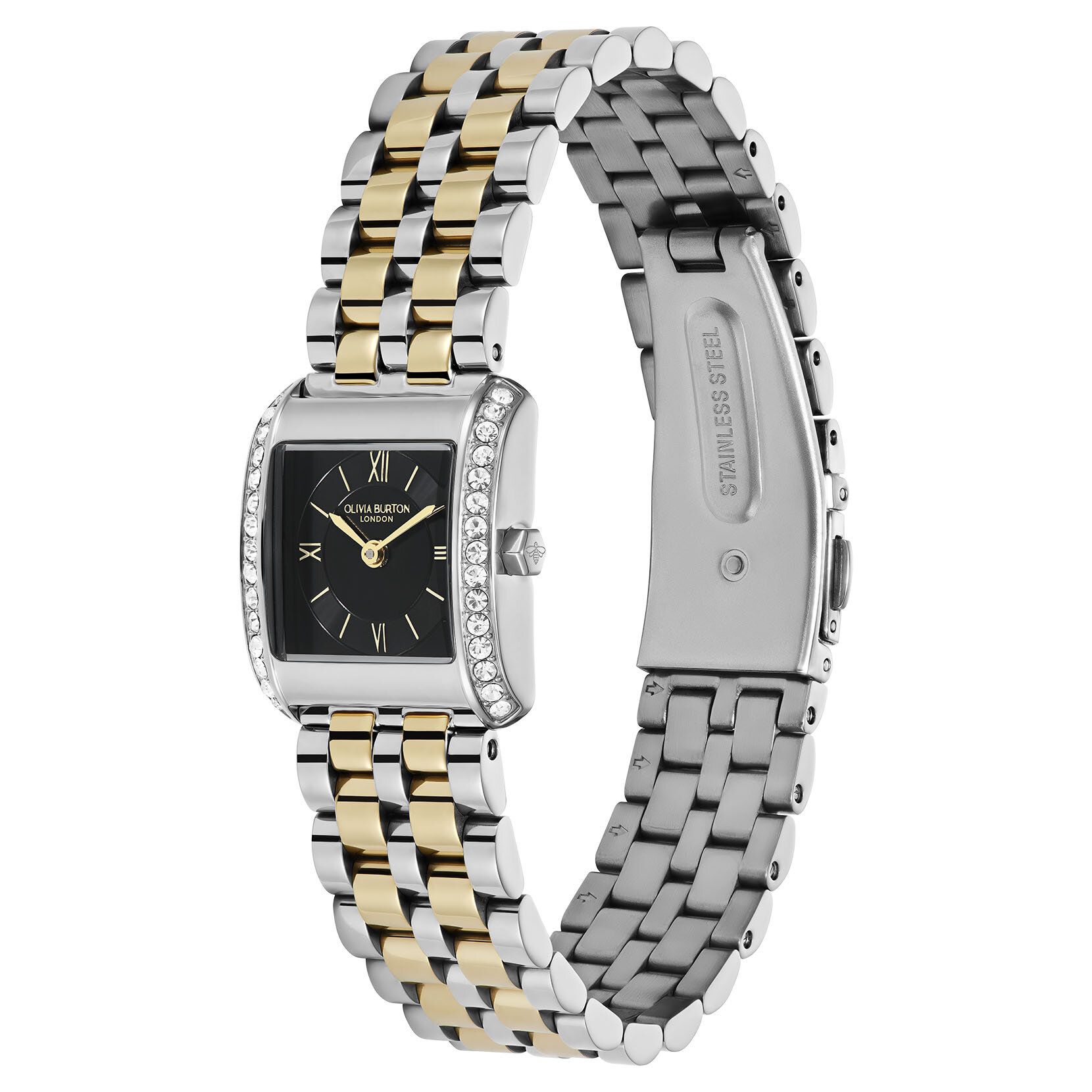 21mm Berkley Black & Two Tone Bracelet Watch