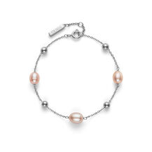 By The Sea Pearl Silver Tone Bracelet