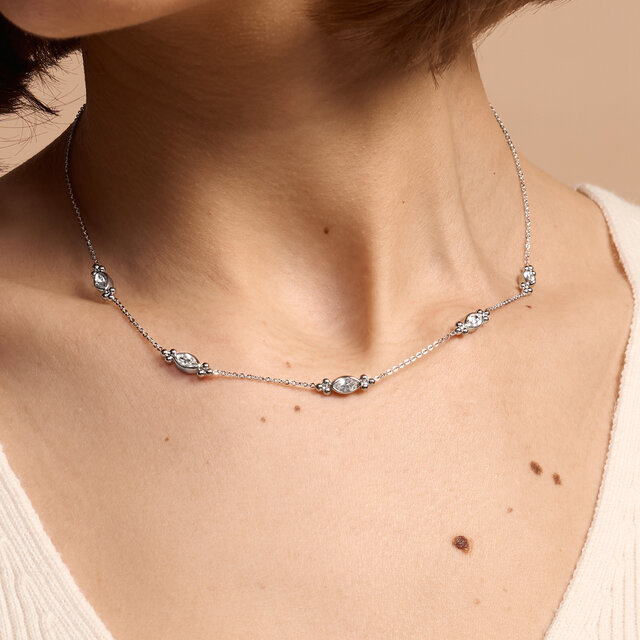 Dainty Silver Tone Necklace