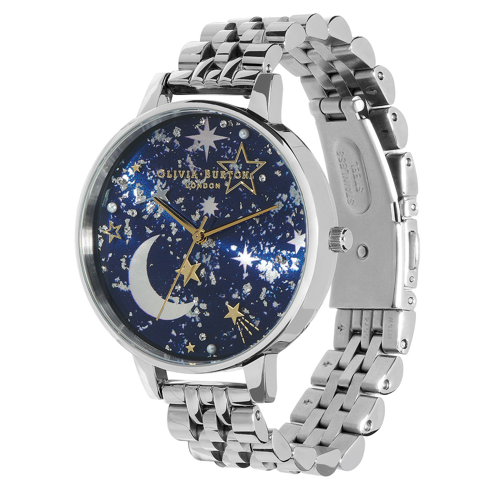Celestial 38mm Blue & Silver Bracelet Watch