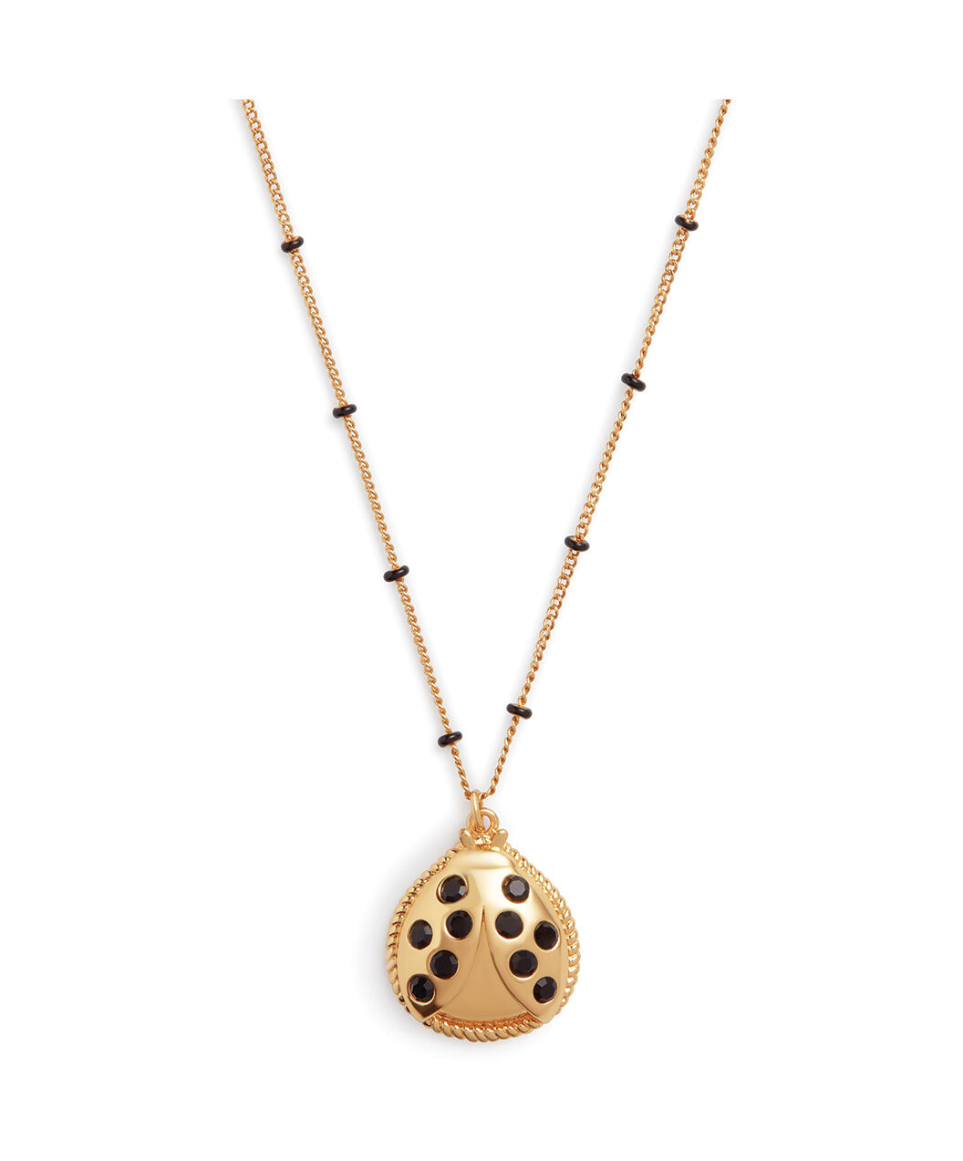 Gold ladybird necklace clearance