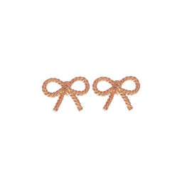  Vintage Bow Earrings Rose Gold 