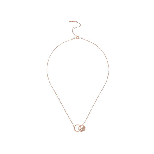 Honeycomb Bee Necklace Rose Gold