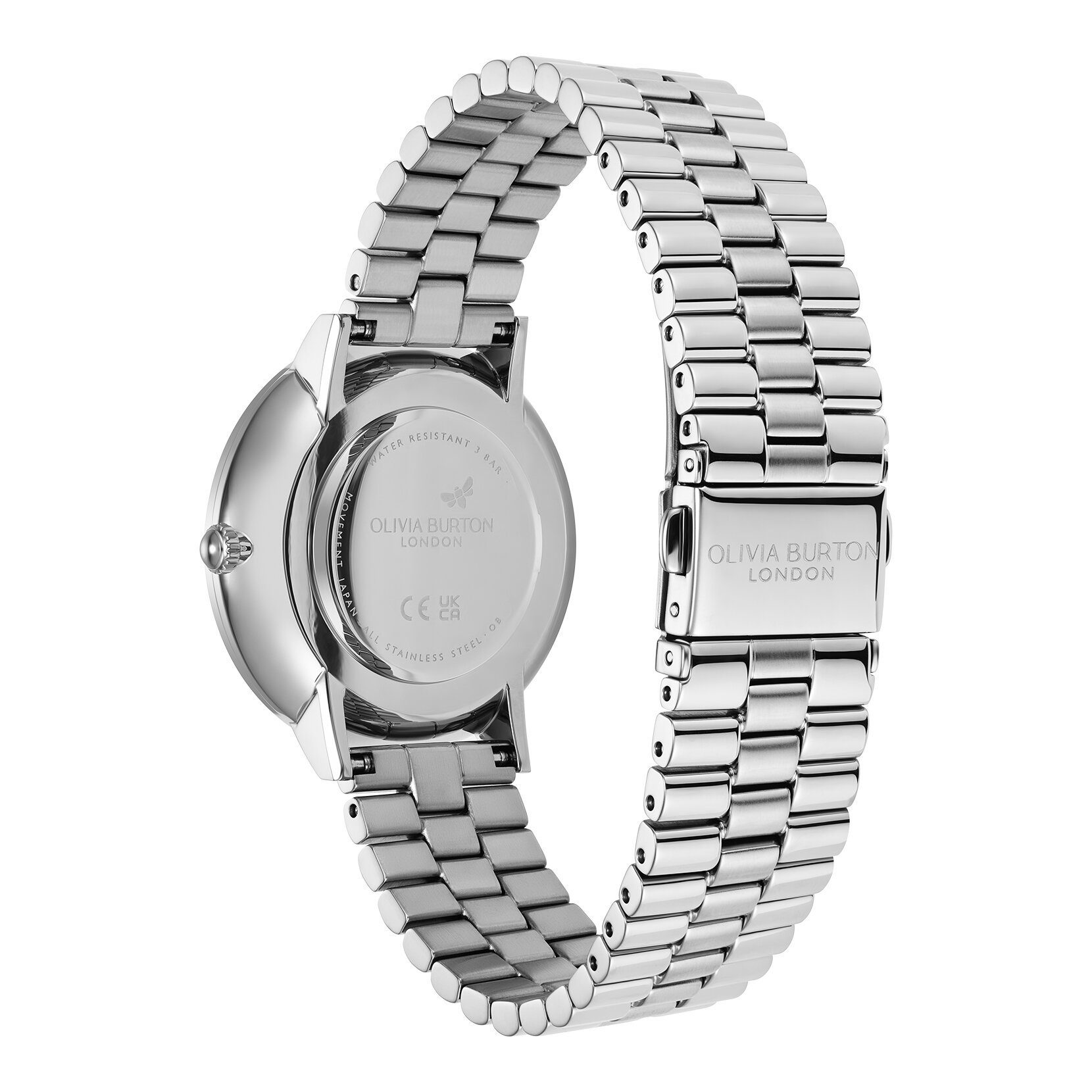 35mm Ice Burst Light Grey & Silver Bracelet Watch