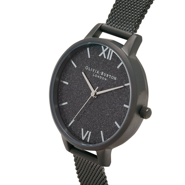 Gunmetal Glitter Demi Dial & Gunmetal Mesh Watch
