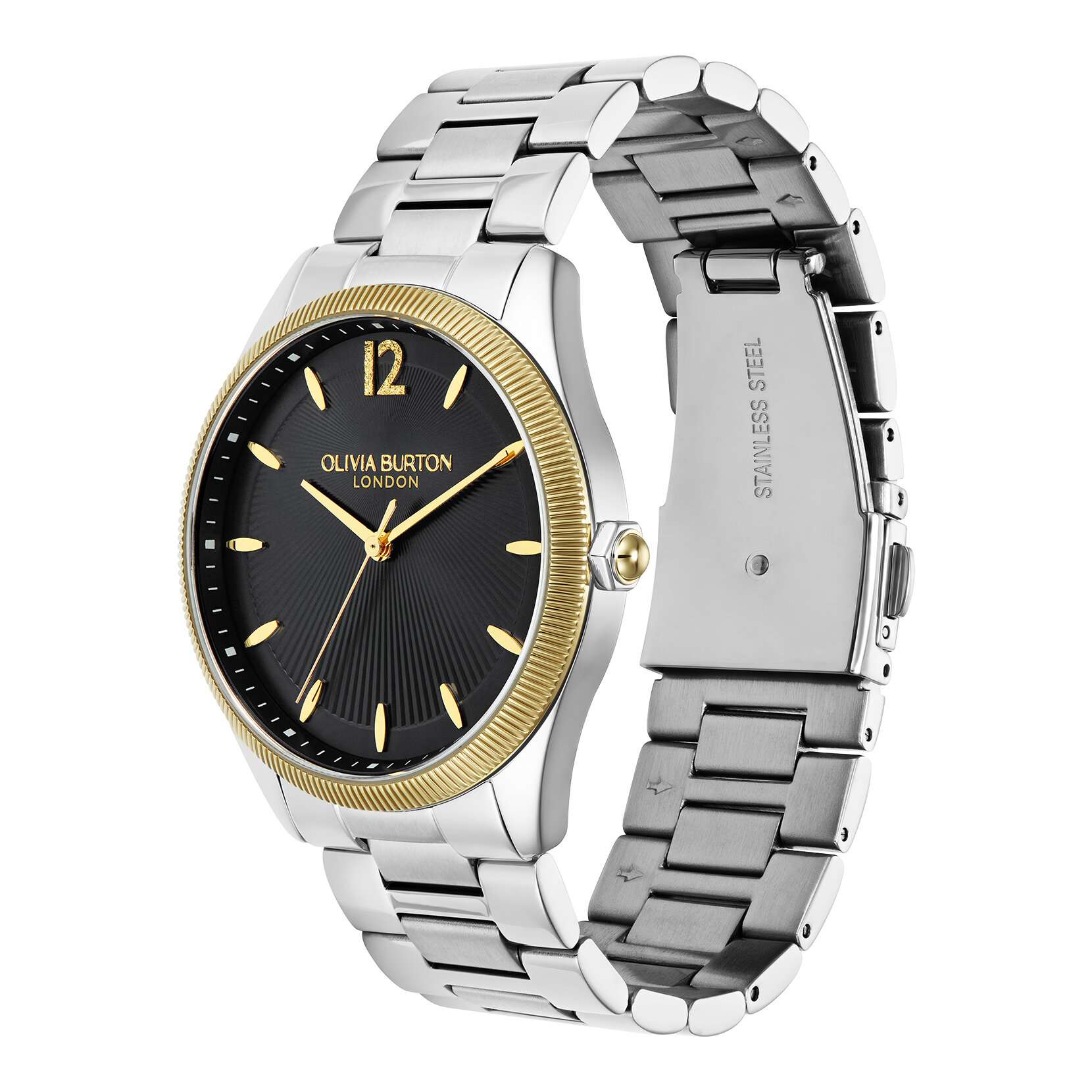 38mm Radiate Onyx & Two Tone Bracelet Watch